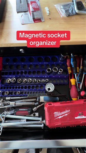 Magnetic socket organizer!! @Precision metal #sockets #magnetic #tiktokshopspringglowup #starterpicks #toolorganization