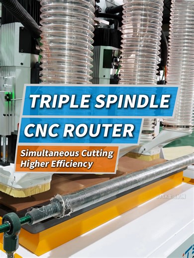 This triple spindle CNC nesting router can process multiple parts simultaneously, greatly improving production efficiency. Features: • Three spindles working at the same time • Automatic tool changing system • High precision and stable cutting • Ideal for panel furniture production Perfect for cabinet factories and furniture manufacturers looking to increase productivity. 📩 Contact us for machine specifications and quotation #cncrouter #woodworking #woodworkingmachine #cncnesting #cncmachine