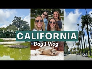 CALIFORNIA VLOG ✈️🌴 Day 1: travel day, the best airbnb, beverly hills & amazing restaurants