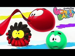 WonderBalls Playground - Colors with Wonderballs | Learn Colors with Paint Throwing - Ep#1