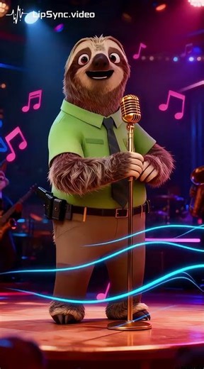 You’ve Never Seen Flash This Fast! Sloth Lip Syncs a Rapid-Fire Song#zootopia #funny