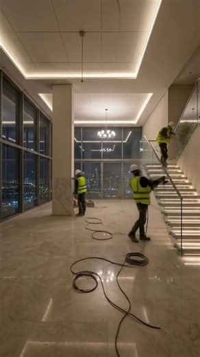 Ruined Apartment Turned Into Dream Penthouse at Night ✨ #restoration #interiordesign #beforeandafter