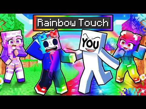 Minecraft, But EVERYTHING YOU Touch turns RAINBOW!