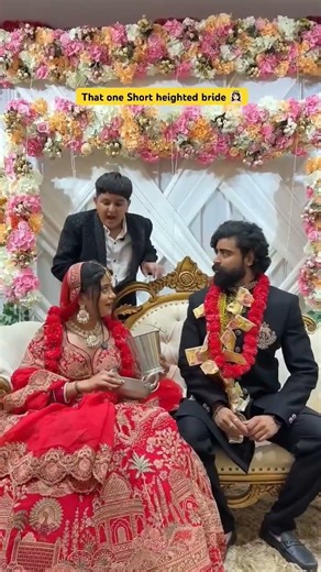 That one Short height wali bride 👰#shorts #ytshorts#sejalgabashorts #marriage