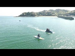 AQUA MARINA アクアマリーナSUP電動モーター「ブルードライブパワーフィン」走行動画その3ドローン撮影