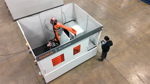 KUKA Americas on Instagram: "✅Faster setup. ✅Proven performance. ✅Scalable welding automation. The KUKA arc_cellerate takes the complexity out of robotic arc welding with a ready-to-deploy, pre-engineered cell built for efficiency and repeatability 🔥 From reducing integration time to supporting growth, arc_cellerate makes automation more accessible. #KUKA #KUKARobotics #Robotics #Automation #RoboticWelding #WeldingAutomation #arccellerate #WeldingCells #ArcWelding #AutomationSolutions"