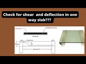 CIVIL 11//checks for one way slab//check for shear//check for deflection//civil engineering