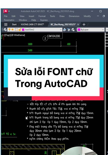 Sửa Lỗi Font Chữ Trong AutoCAD