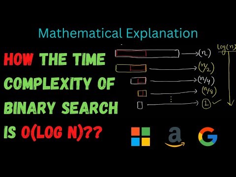 4. How is the Time Complexity Of Binary Search O(log n)? | Mathematical Explanation | Hindi | DSA