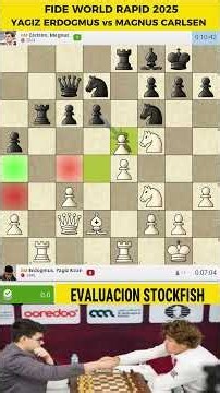 CARLSEN WINS TO ERDOGMUS - RAPID 2025