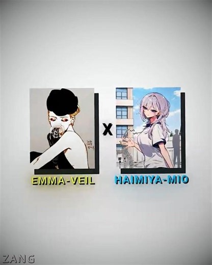 Emma-Veil X Haimiya-Mio 🩵 || #haimiya #mio #emmaveil #shorts #waifu