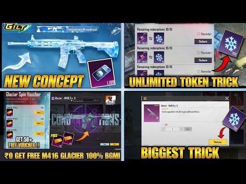 1000% GUARANTEED 😍 M416 Glacier UNLOCK | How To Get Glacier Spin Token | BGMI New Glacier Spin Trick