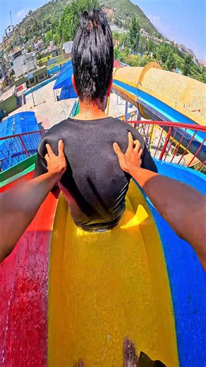 bella ciao playground parkour waterslide some one throw in the slide pov 😂#slide #fun #pov