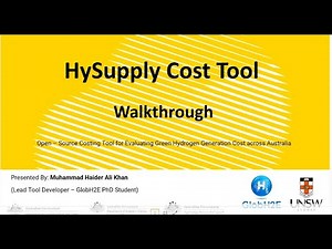 HySupply Cost Tool video tutorial