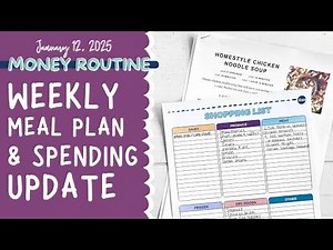 Money Routine | Weekly Meal Plan & Spending Update