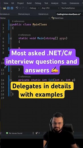What are delegates in C# - Most asked .NET interview questions #shorts #coding #csharp #dotnet