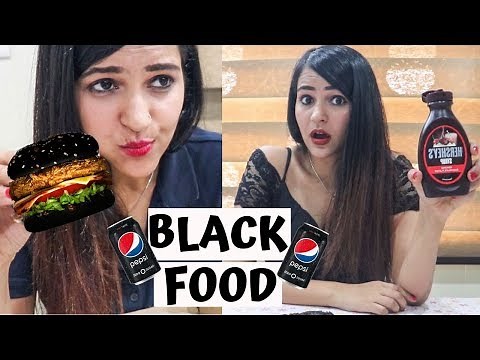 I Only ate BLACK FOOD for 24 hours! 🖤 DIFFICULT 🖤