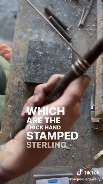 Hand Stamped Silver Thick Stacking Rings - Jewelry Making Process