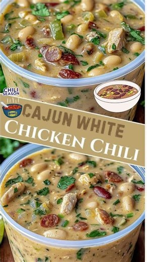 White Chicken Chili… but make it CAJUN 🔥🌶️