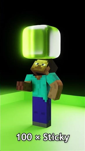 1000x Sticky Slime vs Minecraft Steve 😳 Satisfying ASMR in Blender 3D #shorts