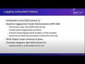 Logging subsystem overview