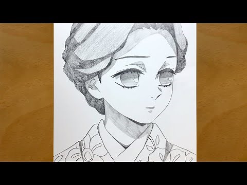 Anime sketch | How to draw Tamayo from Demon Slayer | Kimetsu no Yaiba | step by step | draw anime
