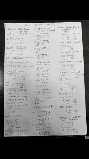Electromagnetic induction 🔥 class 12 physics shorts notes & formula 🔥 #neetaspirants #neet 2026 🔥