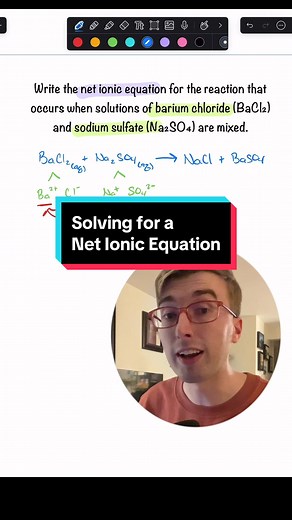 Step by step process on solving this net ionic equation! #Chemistry #APChem #GenChem #YourChemistryTutor