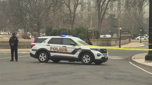Police arrest man who ran toward the US Capitol building holding a shotgun