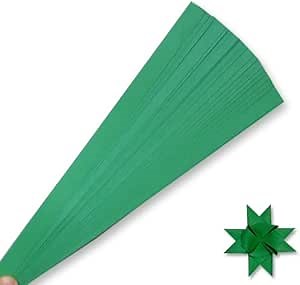 Origami Joy Green Paper Strips for Weaving Projects (Single Color Packs). Paper Strips for Moravian Stars, German Stars and Froebel Stars. 50 strips per pack (1/2 x 19)