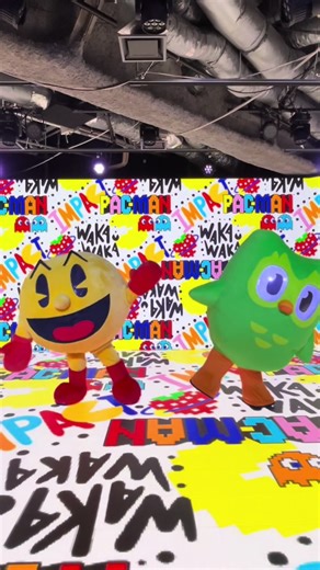 新しいお友達も踊ってくれたよ🥠🐔 #パックマン #pacman #duo #duolingo #ダンス #dancechallenge @Duolingo Japan🇯🇵