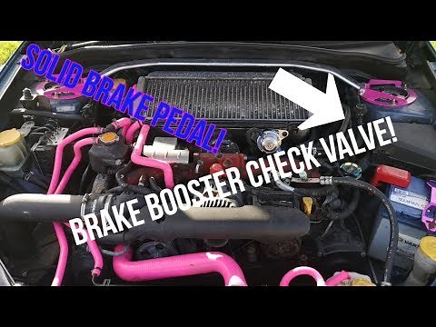 Brake Booster Check Valve REPAIR (BRAKE PEDAL SOLID)
