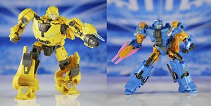 Transformers One Prime Changers Bumbleebee & Sentinel Prime New Stock Images