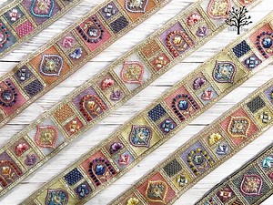 Net Fabric Saree Border Indian Lace Trim by the Yard, Sari Fabric Trim-table Runner-art Quilt Fabric Trim Sari Border Silk Fabric - Etsy