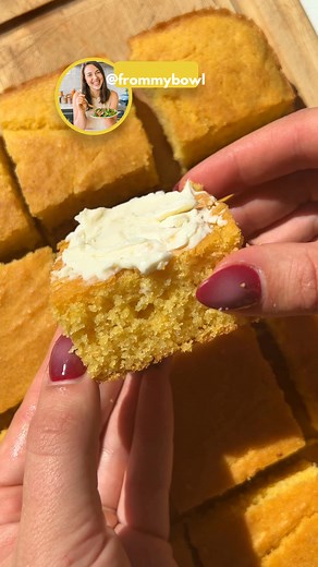 The Perfect Vegan Cornbread! 🌽🍞 With crispy edges, a slightly sweet flavor and soft and buttery crumb that's not greasy but also not dry. So perfect for snacking,or on your Thanksgiving table. And amazing with some butter and jam. Plus, it's made with only 9 ingredients! 1/2 cup unsalted dairy-free butter 1 1/4 cup unsweetened soy milk 1 tablespoon apple cider vinegar 1 1/4 cup all-purpose flour 1 cup fine cornmeal 1 tablespoon baking powder 1/2 teaspoon baking soda 1/2 teaspoon kosher salt 1/