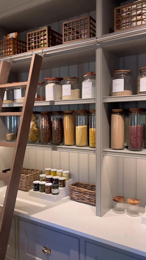 Organised pantry = organised life 💫 #fyp #pantry #organizationhacks #pantryhack #kitchengoal #dreamkitchen #pantryorganization