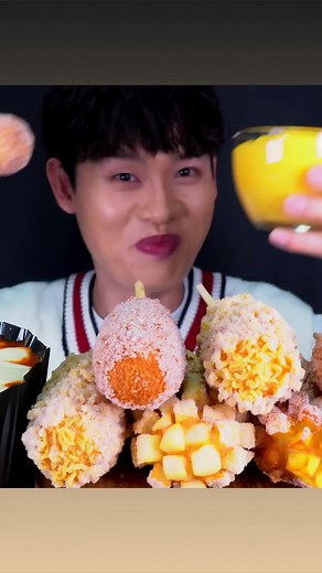 17K views · 377 reactions | Delicious | 襤Cheesy Corn Dog With Extra Cheese Sauce | Mukbang Show #mukbang #mukbangasmr #mukbangvideo #asmr #asmreating #eating #eatingshow #koreanfood #deliciousfood #corndog #cheese #cheeselover #cheesesauce #tteokbokki #food #FoodLovers #foodie #foodies #foodreels #reels #reelsfb #reelsviral #explore #explorepage #explorereels | yummyfoodmukbang | Facebook