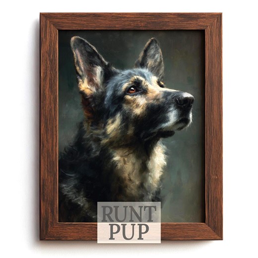 Vintage German Shepherd Portrait Painting - Moody Rustic Wall Art, Calming GSD Artwork, Classic Printable Decor, Instant Digital Download - Etsy