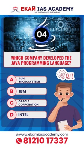 💻Which company developed the Java programming language? 🤔📚