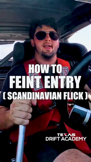 Texas Drift Academy on Instagram: "This is how we perform a faint (flick) entry. Approach the corner you are drifting from the inside of the track. Turn in opposite of corner, go wide open throttle, allow the back end to step out and counter steer. Once you are in the middle of the straight away, transition back the other way, you should still be wide open. To make this more aggressive, once the car is starting to go the correct direction, you can let off throttle. This moves the weight to the n