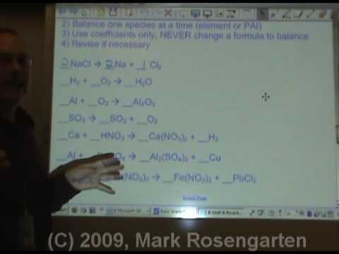 Chemistry Tutorial 8.01a: Balancing Reactions