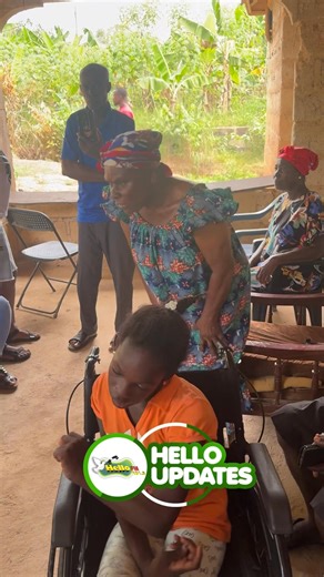 COKA Cares: Chairman Odeneho Kwaku Appiah Shows Love by Donating a Brand New Wheelchair and Relief Items to Young Girl Who Went Viral on Social Media Sitting in a Broken Wheelchair at Kotwi-Kyeretwere Today. | Hello 101.5 Fm