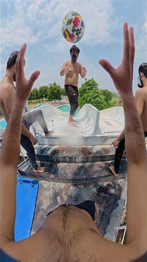 Perfect Timing Football Catch on a Giant Slide! 🎯