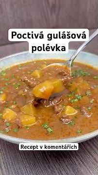 Poctivá gulášová polévka 🫶 recept v komentářích
