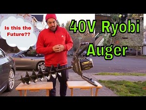 Ryobi 40-Volt HP Brushless Earth Auger with 8" Bit Review | Fence Post Hole Digger Beast!