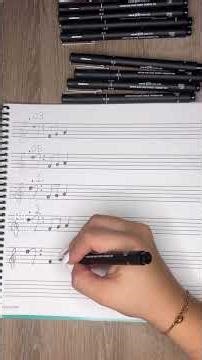 testing pen thickness, which one is your fav? #asmr #musicasmr #musictheory #relax