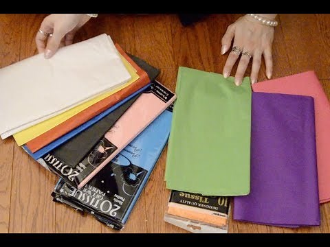 ASMR Gift Wrapping – No talking – 1 Hour – Tissue paper / Crinkles – #1