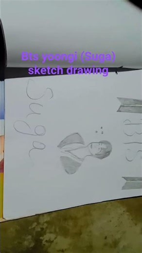 Bts yoongi (Suga) sketch drawing
