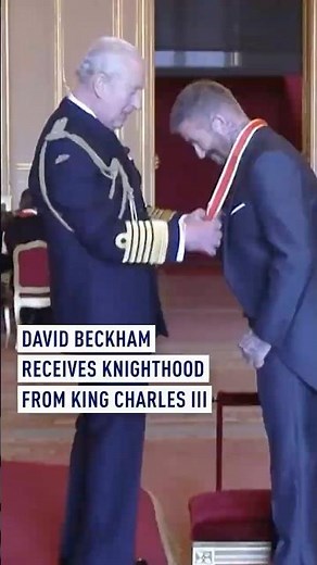 David Beckham receives knighthood from King Charles III
