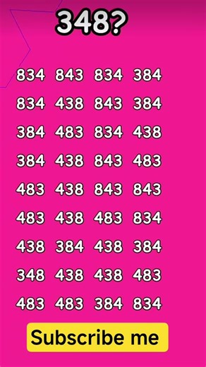 find number 348 #numbergame